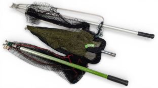 3x Folding and Telescopic Fishing Landing Nets, with makers of Topfishing, Fishing Experience,