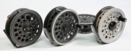 Shakespeare Speedex Multiplier alloy trout fly reel with spare spool, 3 ½” ventilated spool, 2 screw