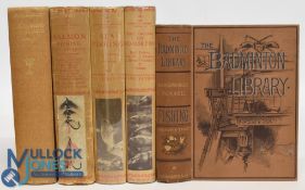 Five Period hardback Fishing Book to include Badminton Library Fishing Salmon & Trout 1885 H