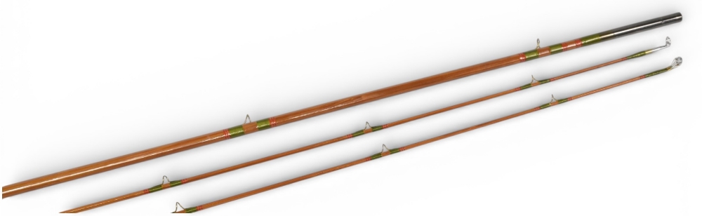 Pezon et Michel parabolic tournament split cane fly rod with spare tip marked 10ft 6” 2 pc - 12ft - Image 2 of 2