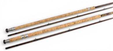 Bruce & Walker Mk IV G.SU compound taper hollow glass rod, 11ft 2pc, 31” handle, alloy sliding