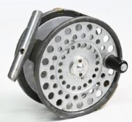 Hardy The Zenith silent check, 3 3/8” diameter, wide spool, U shaped line guide, rim tension