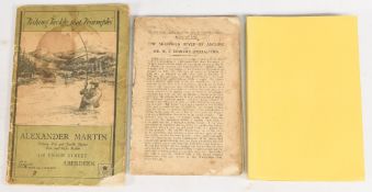 Fishing Publications to include Alexander Martin Fishing Catalogue c1930, Angling for Coarse Fish
