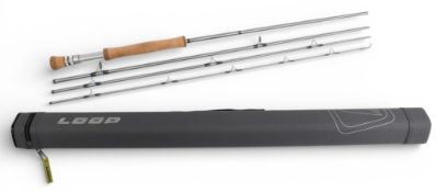 Loop OPTIK2 890-4 carbon trout fly rod, 9ft 4pc line 8#, alloy double uplocking reel seat and collar