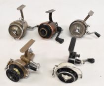 Pair of Le Omnia Super early spinning reels, with half and full bail arms, a Daiwa 7250HRLA high