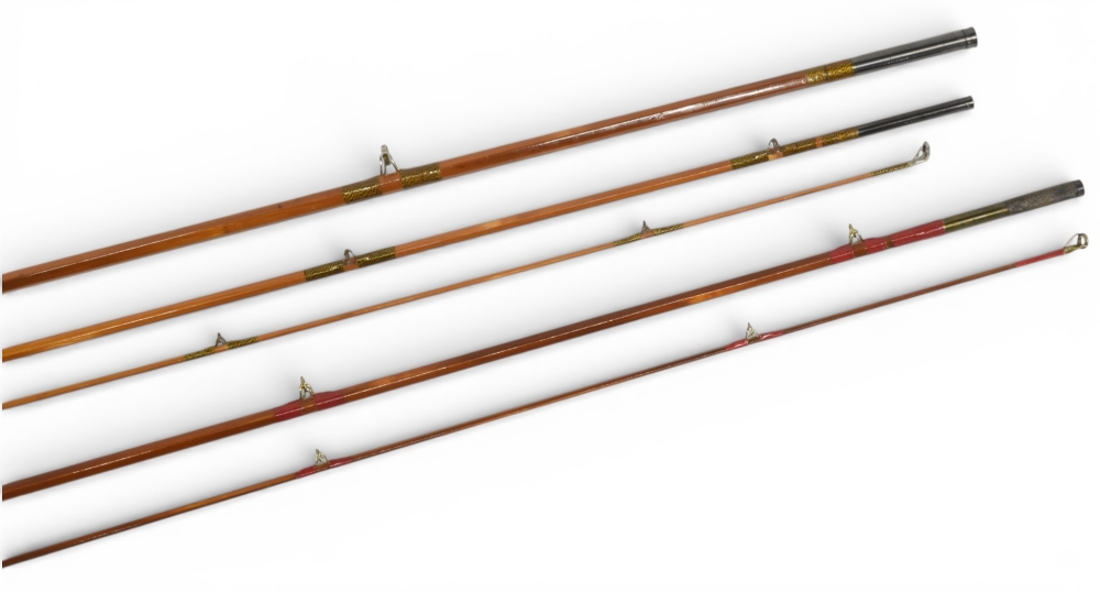 Millwards Trout Rover split cane trout fly rod No 89837 9ft 3pc alloy down locking reel seat, - Image 2 of 2