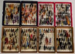 Fo4xur Fox Fly Boxes full of Salmon flies, singles, doubles and trebles hooks - a good collection