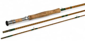 A fine Partridge split cane trout fly rod 9ft 6