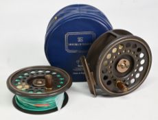 Hardy Bros “The Golden Prince” 7/8 alloy trout fly reel with spare spool, 3 ¼” ventilated spool, 2