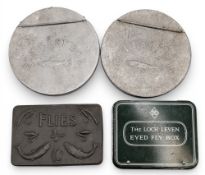 Period Flies and Cast Embossed Tins, plus a Loch Leven fly box with used contents