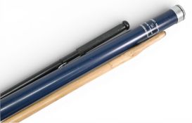 Sharpes metal one-piece wading staff, 54” rubber hand grip and butt cap, cord shoulder strap, salmon