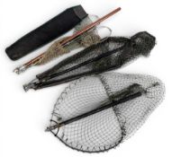 3x Folding Landing Nets, with good named examples of Hardy and Wilco (3)