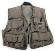 Shakespeare Fishing Waistcoat, multi pockets with zipper, size L, in good light used condition