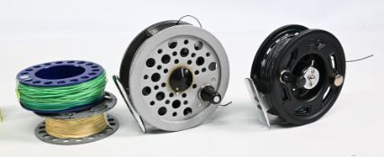 Lureflash Mercury 7/8 alloy cassette fly reel with 2x spare cassettes, 3 ¾” spool, 2 screw latch,