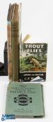 4x Period Fishing Books, to include Map of the Trout and Salmon Waters of England and Wales 1958 ed,