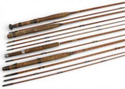 A collection for the restorers of split cane vintage trout fly rods. All need attention but are