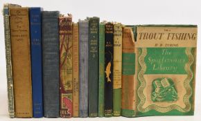 Vintage Fishing Books to include Trout Fishing 1943 H D Turing, The Practical Angler 1944 W C