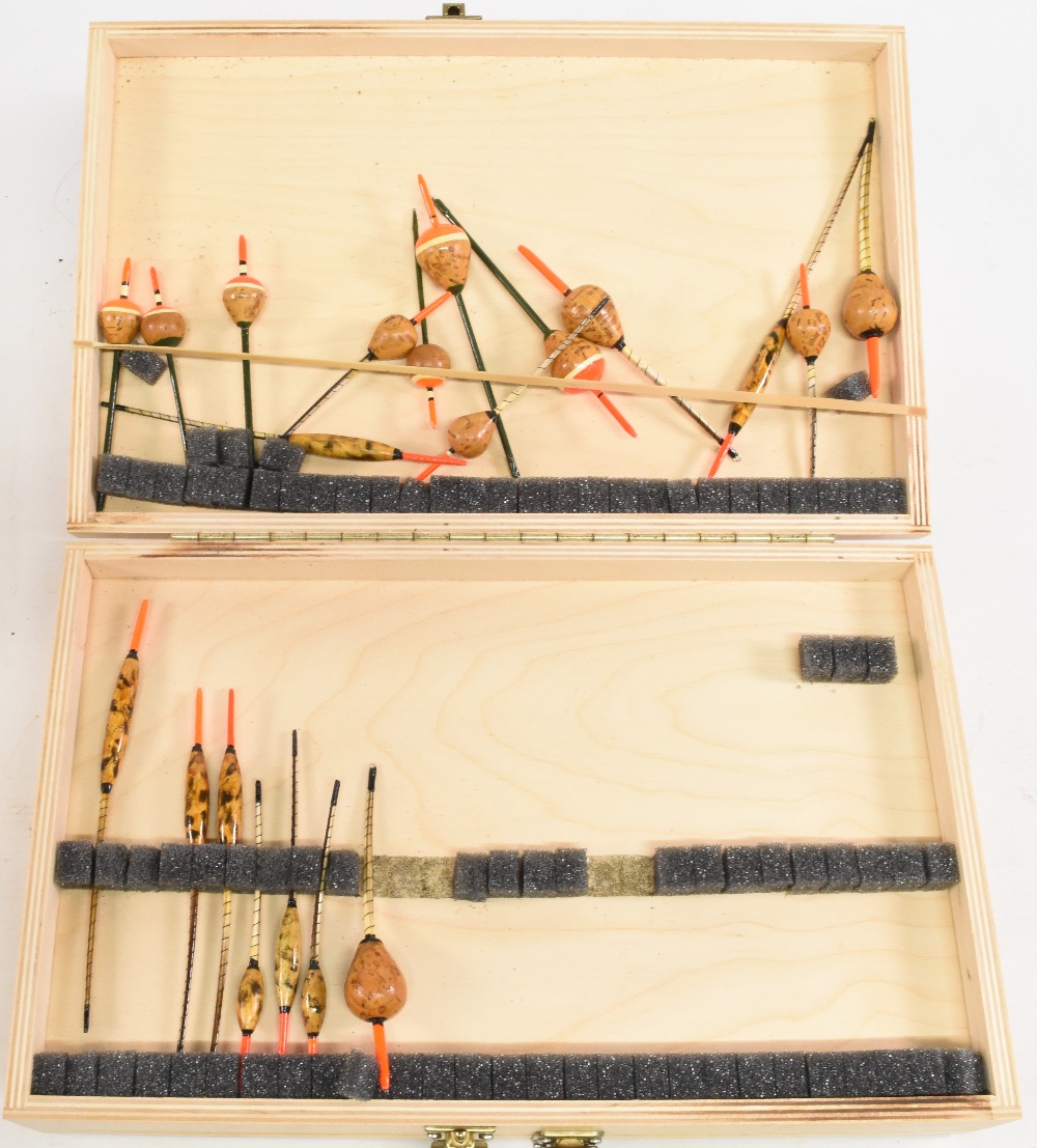 Fine collection of 72 handmade floats, including quills, balsa and cork on cane, in Avon, Zoomer and - Image 3 of 3