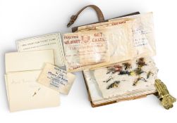Alfred Ronald’s Entomology wallet with 44 full fly descriptions, plus a large quantity of fly to gut
