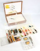 Collection of salmon Waddington & tube flies, sizes up to 2