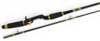 Scarce Abu Diplomat 651 Zoom spinning rod, trigger grip handle with spring reel halter, double