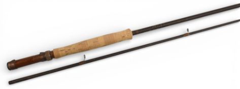 Marcus Warwick Uppingham England “Diplomat” carbon trout fly rod No 96204, 9ft 6” 2pc line 8/9#,