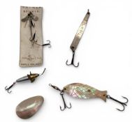 Collectable Fishing Lures: unnamed mother of pearl lure fish shaped lure, a mother of pearl lure