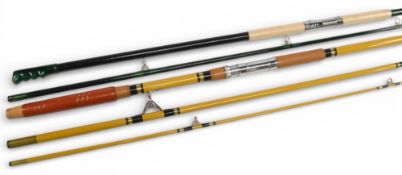 Farstrike 11’ 2-piece hollow glass bass rod, by Davenport and Fordham, shrink wrap to cork handle,