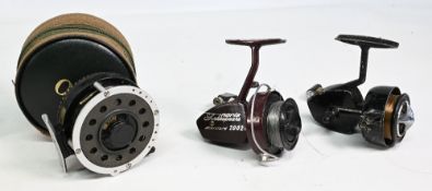 3x Mixed Reels to incl Mitchell 710 automatic fly reel in working order, plus an Intrepid Black