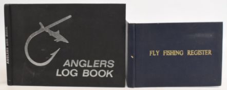Anglers Log Book published by Marjoy Publications and Fly Fishing Register published by Martyn Watts