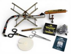 Collection of fishing accessories, as follows: 2x head torches, unused, both re-chargeable. 1x