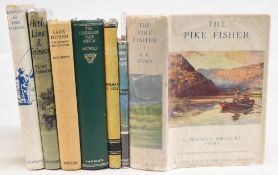 Vintage Fishing Books to include The Pike Fisher 1928 Edward F Spence, Spoons, Spinners and Plugs