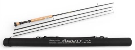 Shakespeare Agility carbon trout fly rod SAP 1270 398 Fast Action, 11ft 4pc line 7#, alloy double