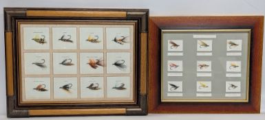 2x Framed Salam Flies Displays, 23 assorted named flies under glass - the largest frame size 37cm