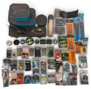 Coarse Fishing Tackle and Accessories, used and unused, leader, hooks, line, rigs, bait boxes and