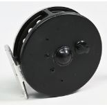 Hardy Bros Marquis #7 alloy trout fly reel 3 7/16” ventilated spool, 2 screw latch, black handle