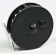 Hardy Bros Marquis #7 alloy trout fly reel 3 7/16” ventilated spool, 2 screw latch, black handle