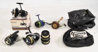 Gladding Intrepid Deluxe vintage spinning reel, good, c/w papers and box, an Intrepid Envoy with