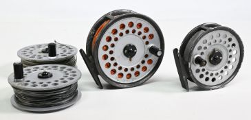 Hardy Viscount 130 alloy trout fly reel with constant check, quick release spool, reversible line