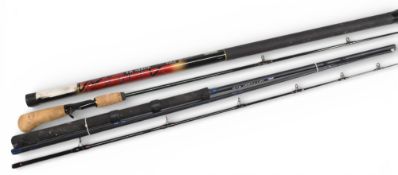 John Wilson Six Shooter 6’, one piece carbon spinning rod, casting weight ½-1 3/4oz, trigger grip