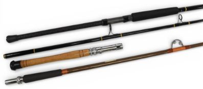 Abu Pacific 8 Zoom boat rod, 6’9”, 2 piece, IFGA 50lb, roller butt/tip guides, and a Eurocat