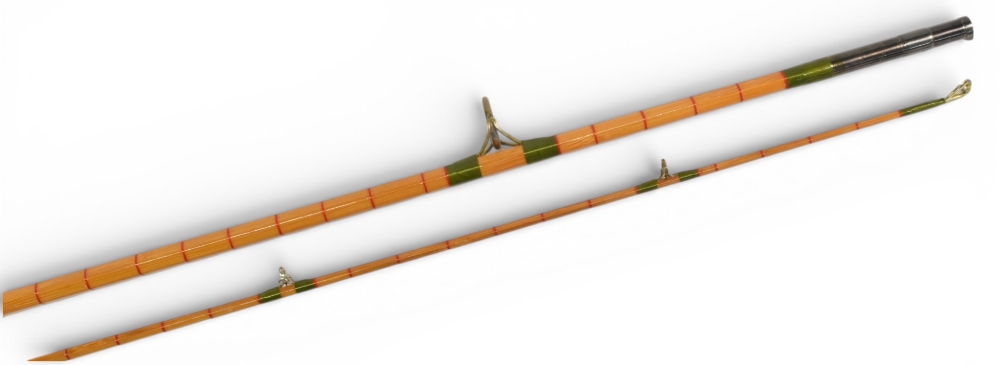 Hardy Alnwick “The No 2 LRH Spinning” Palakona split cane rod H 252092, 9ft 6” 2pc, 29” mushroom - Image 2 of 3