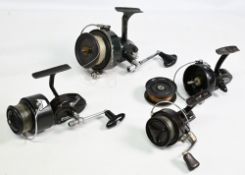 Garcia Mitchell 840 high speed match reel, brown finish, finger dab bail, torpedo handle, runs well,