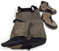 Vision Flywater Neoprene Socked Chest Waders, size 9 boots, with a pair of Vision boots, with felt
