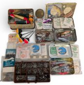 Period Fishing Tackle Collection, to include Abu spinner lures. Hardy fly line, a tackle box of