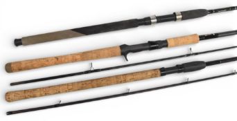 Drennan Red Range mini carp feeder, 9’6” 2 piece, lacking one ring to quiver tip, a Shakespeare