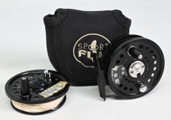 Scientific Anglers System 2 alloy trout fly reel with spare spool, 2 5/8” narrow ventilated spool, 2