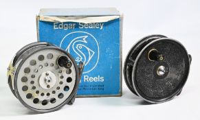 Edgar Sealey “Twin Fish” Super Deluxe alloy trout fly reel, 3 3/8” ventilated spool, 2 screw
