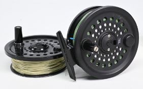 System Two 7/8M fly reel, 3 ¼” diameter with rear drag adjuster, little used, c/w spare spool,