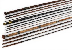 A collection of greenheart rods, as follows: 1x Bernard Maker, Church Place, Piccadilly,